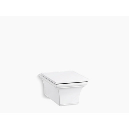 KOHLER Wall-Hung Compact Elongated Dual-Flush Toilet Bowl W/ Slow Close Seat 6918-0